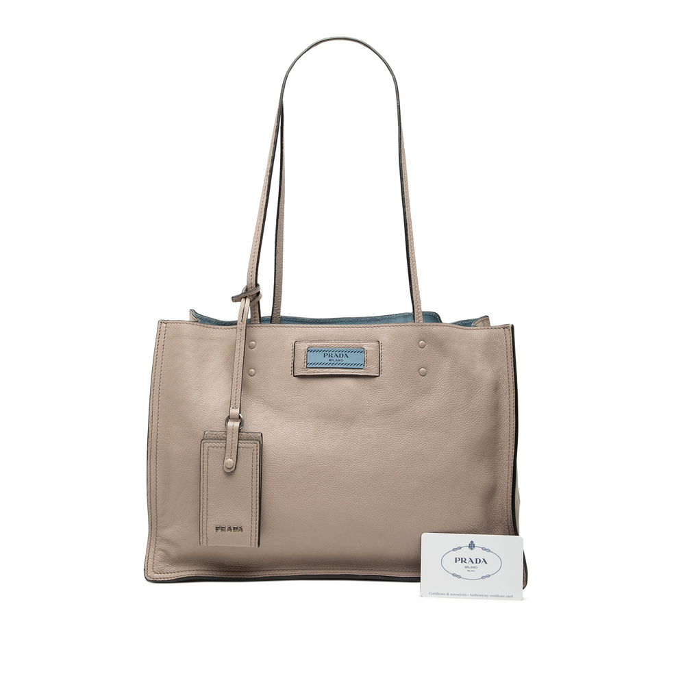 Pre-Loved Prada Glace Calf Etiquette Tote - Picture 7 of 7